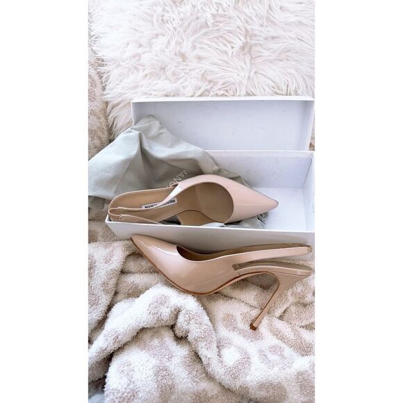 Manolo Blahnik 105mm allura slingback pump nude 39.5EU/9.5B - Picture 6 of 7
